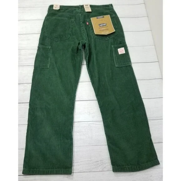 Levis 568 Courdary Loose Straight Carpenter Pants Mens Size 32x30 - Green - Picture 3 of 5